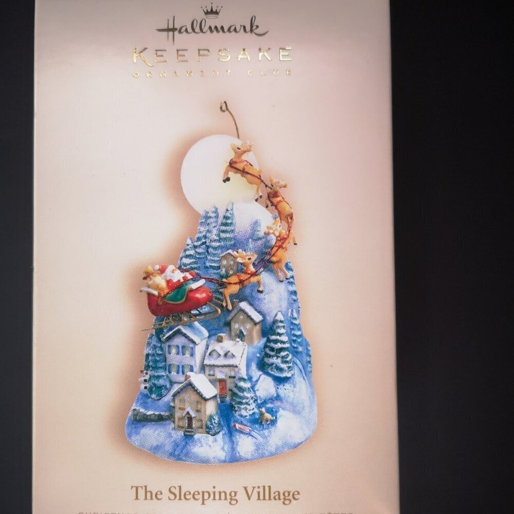NIB Hallmark Keepsake Ornament Club "The Sleeping Village" Handcrafted 2006
